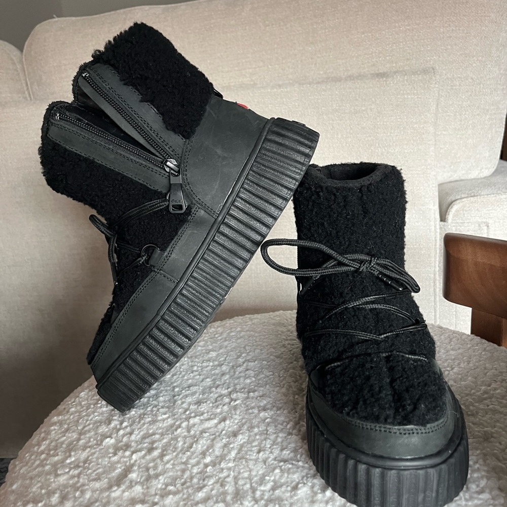 Pajar Ceria Shearling - Black Waterproof Winter Boots - Picture 7 of 11